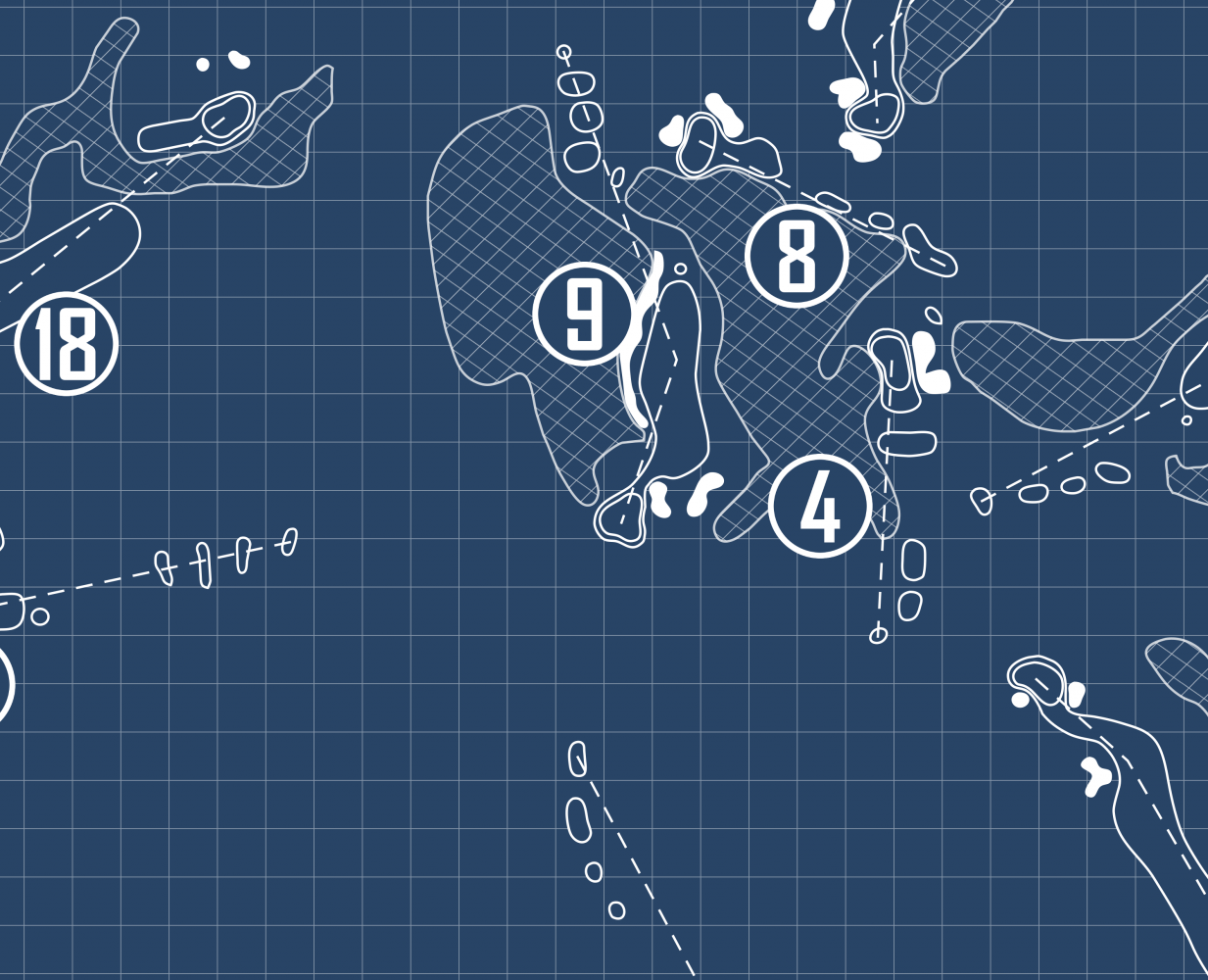 Willowbend Golf Club Blueprint (Print)