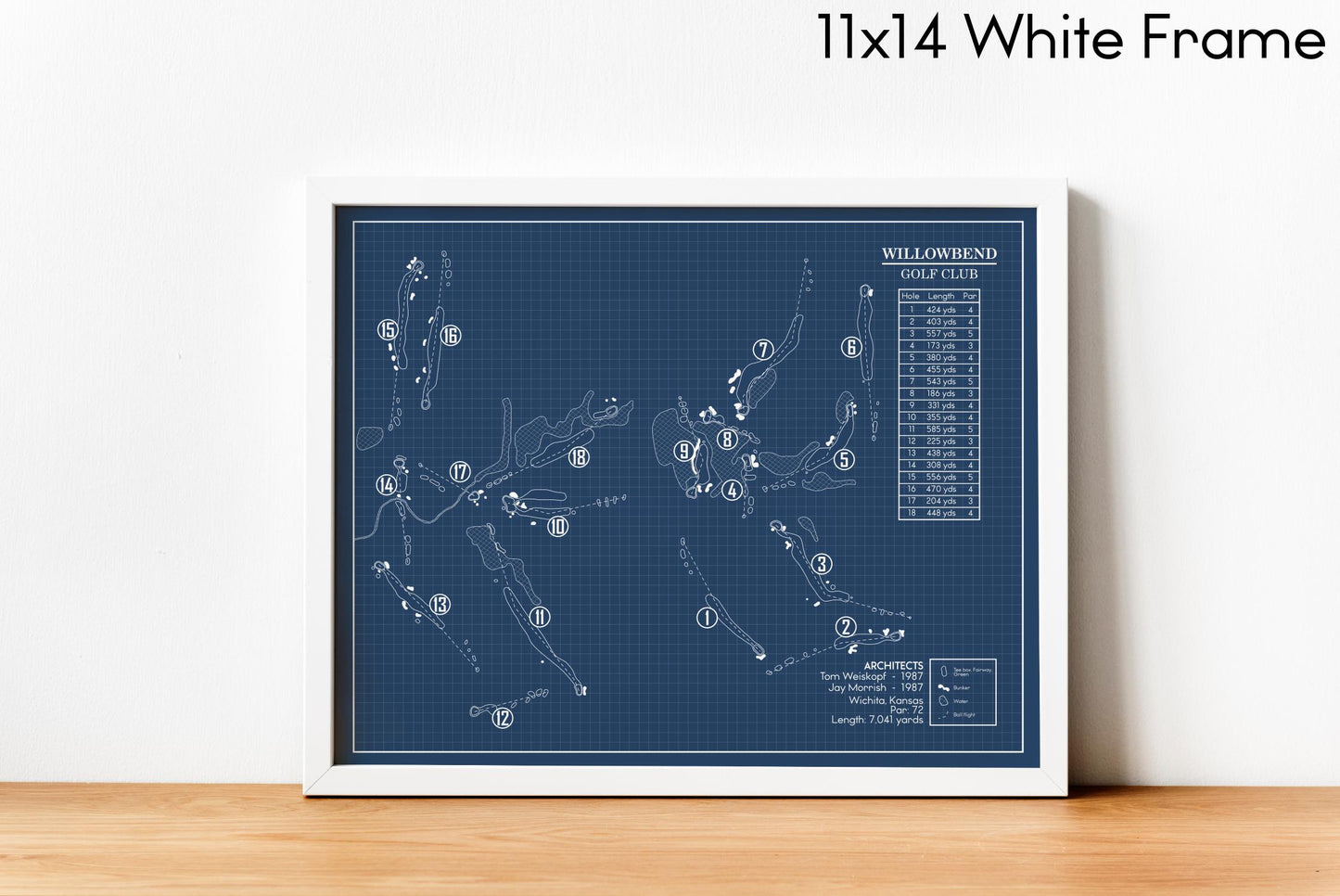 Willowbend Golf Club Blueprint (Print)