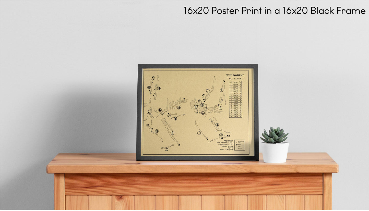 Willowbend Golf Club Outline (Print)