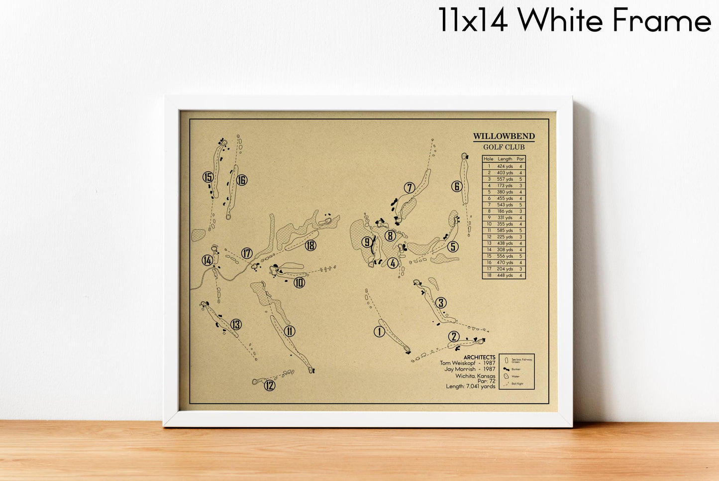 Willowbend Golf Club Outline (Print)