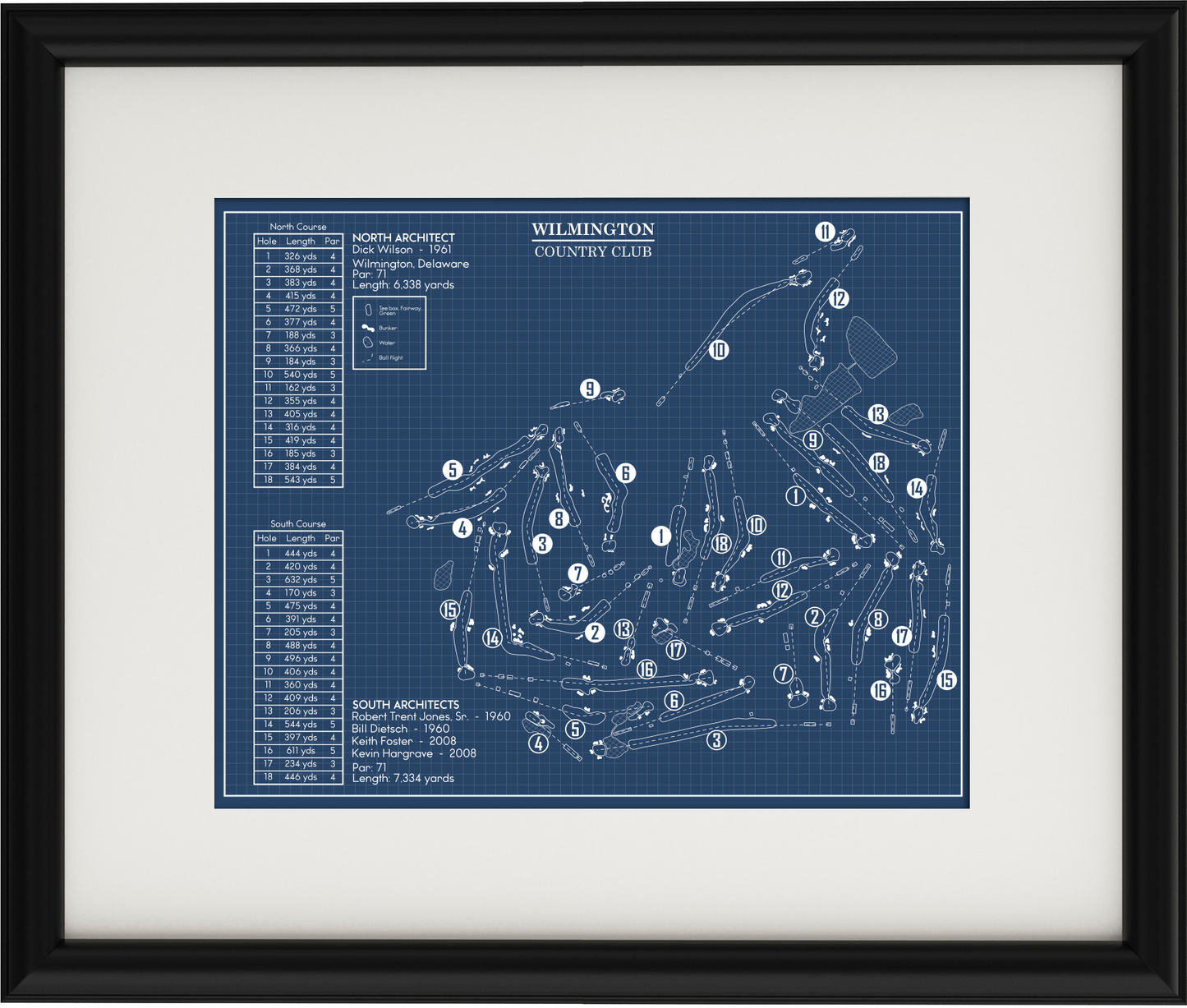 Wilmington Country Club Blueprint (Print)