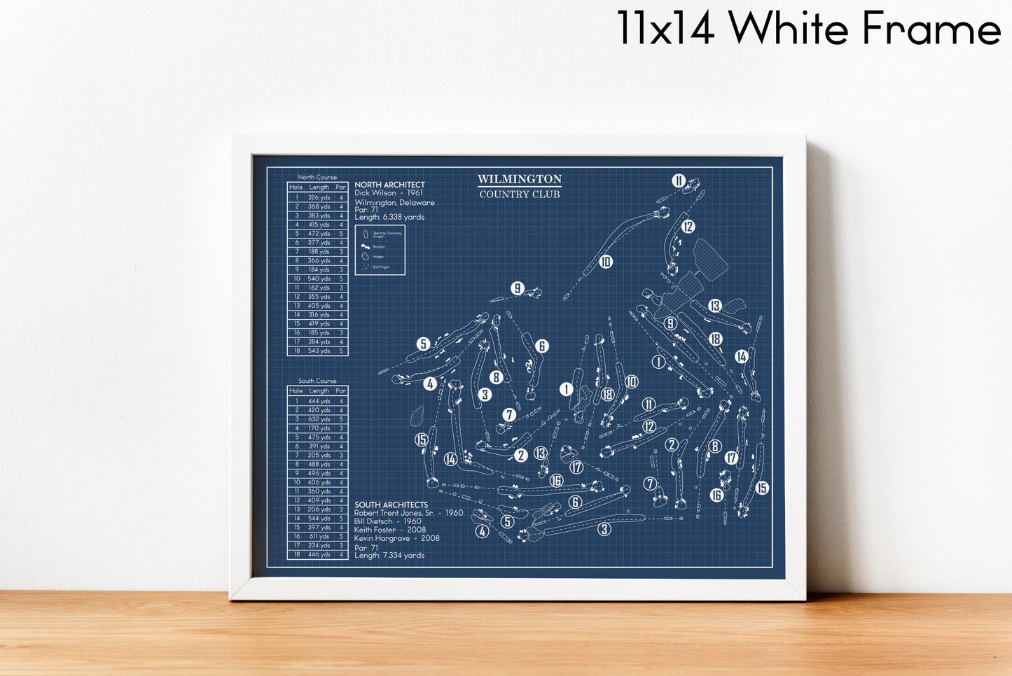 Wilmington Country Club Blueprint (Print)