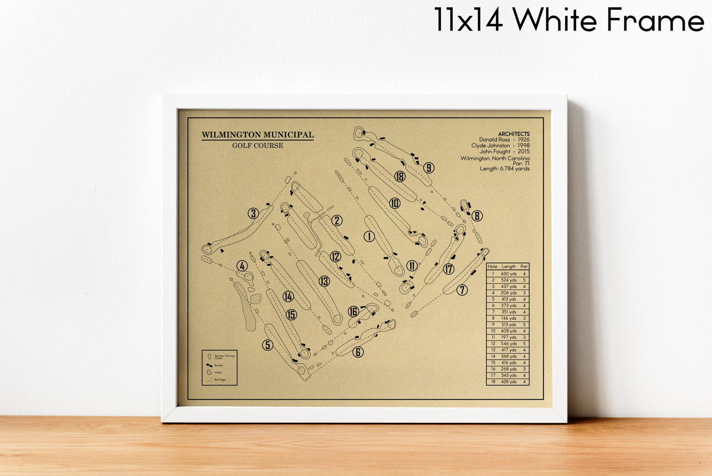 Wilmington Municipal Golf Course Outline (Print)
