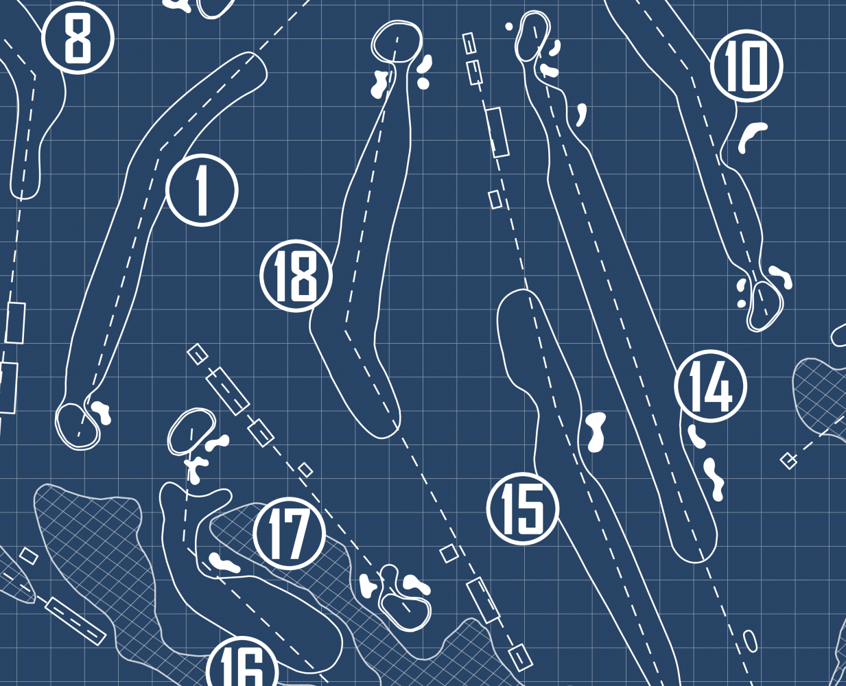 Wollaston Golf Club Blueprint (Print)