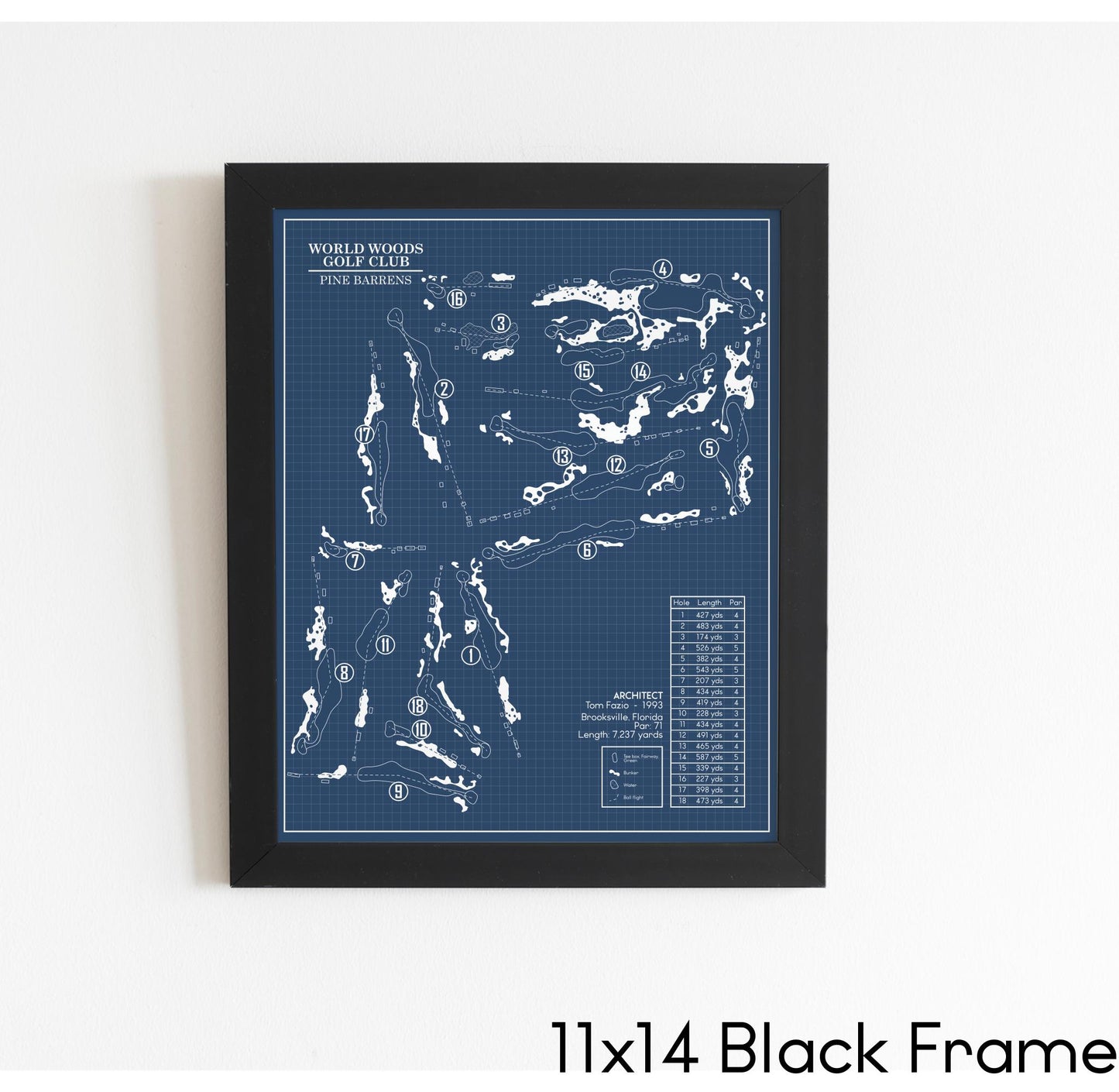 Pine Barrens at Wild Woods Golf Club Blueprint (Print)