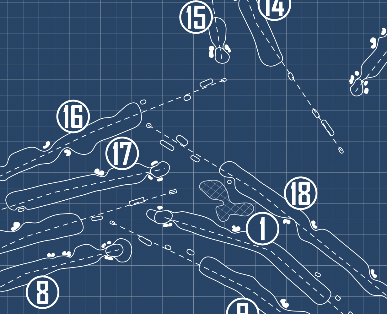 Worthington Hills Country Club Blueprint (Print)