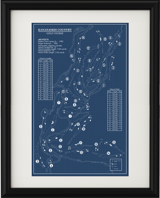 Kananaskis Country Golf Course Blueprint (Print)