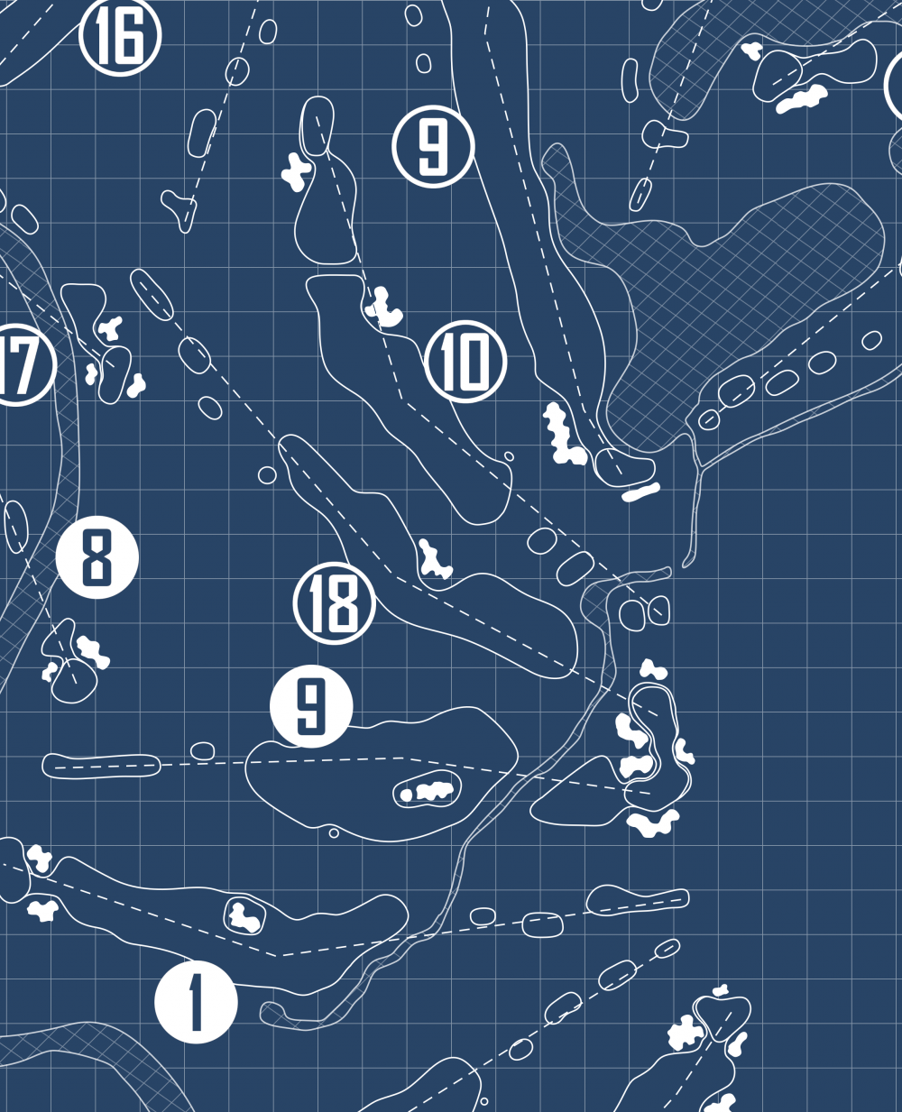 Kananaskis Country Golf Course Blueprint (Print)