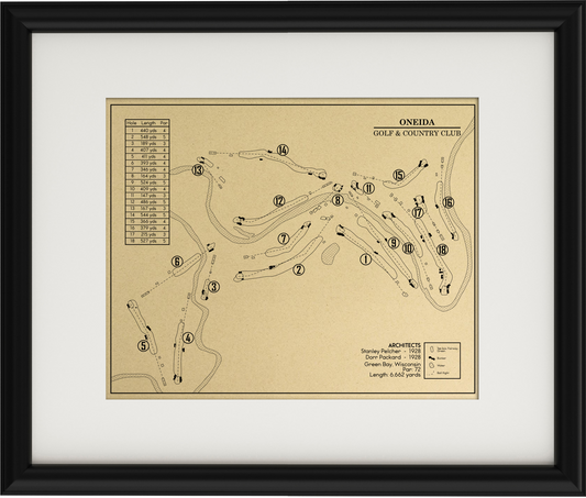 Oneida Golf & Country Club Outline (Print)