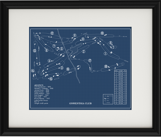 Onwentsia Club Blueprint (Print)