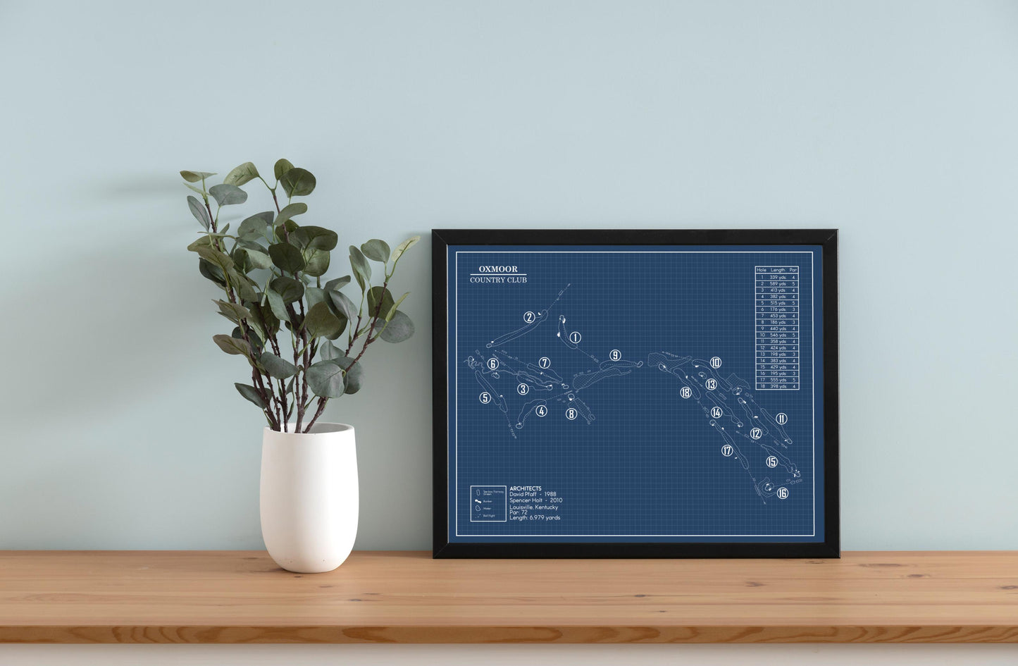 Oxmoor Country Club Blueprint (Print)