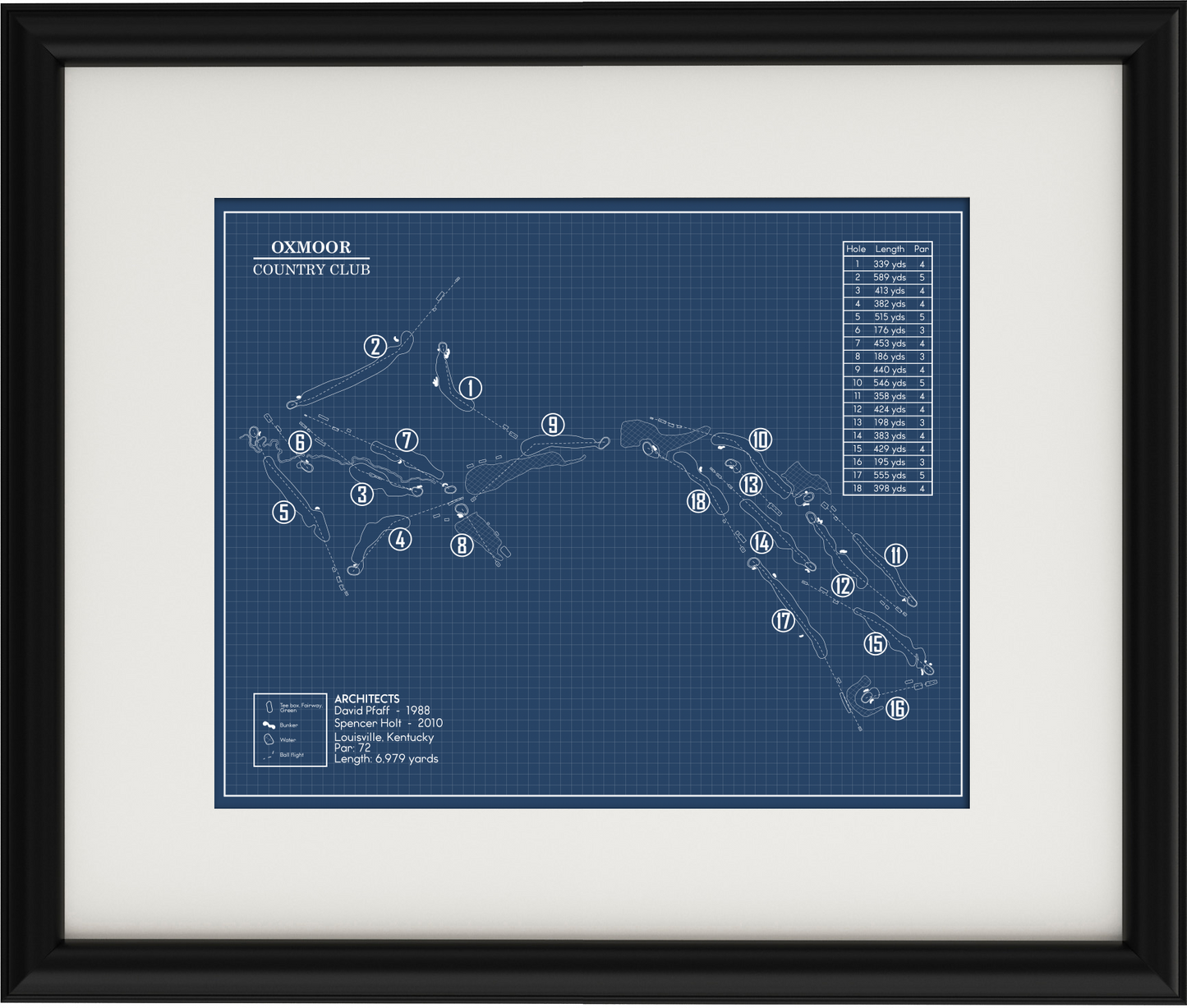 Oxmoor Country Club Blueprint (Print)