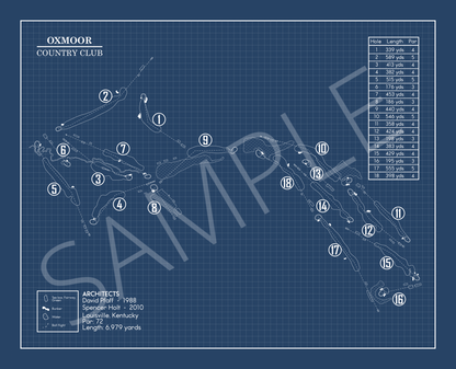 Oxmoor Country Club Blueprint (Print)