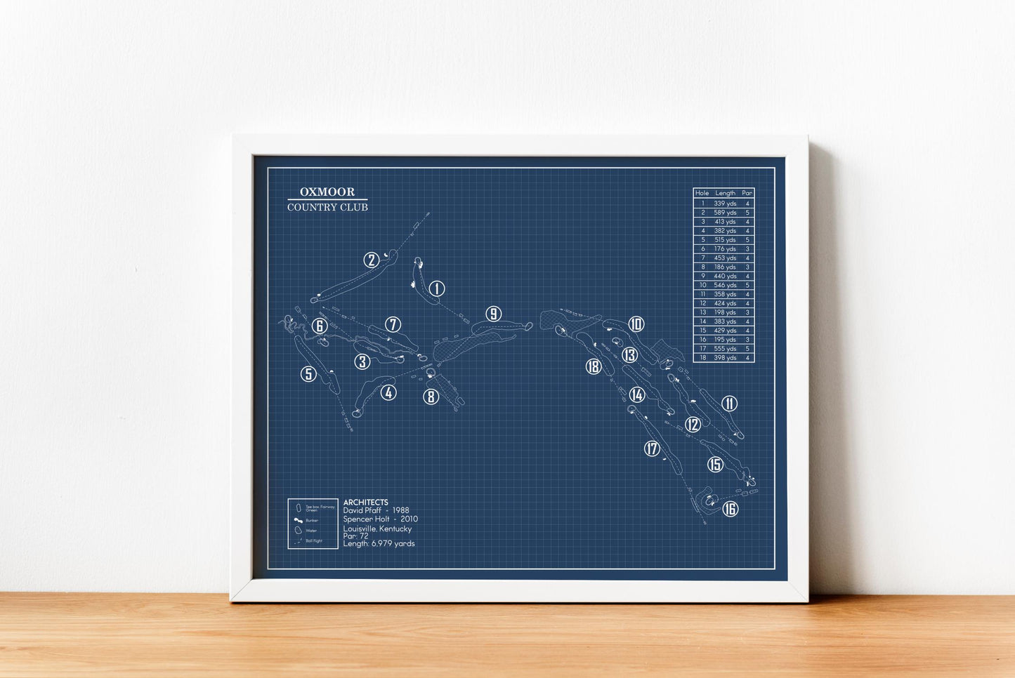 Oxmoor Country Club Blueprint (Print)