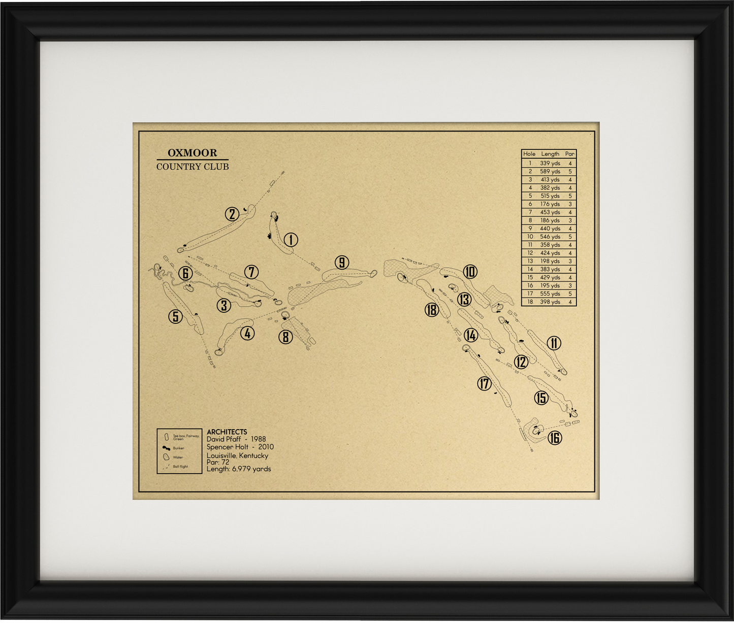 Oxmoor Country Club Outline (Print)