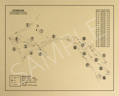 Oxmoor Country Club Outline (Print)
