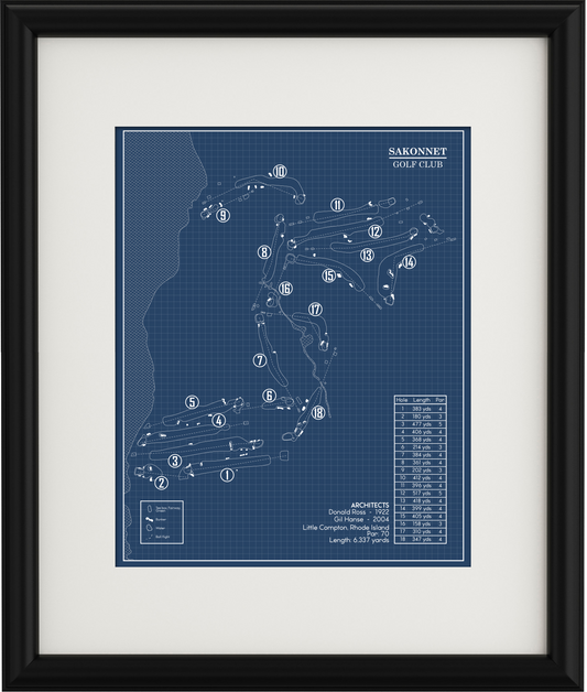 Sakannet Golf Club Blueprint (Print)