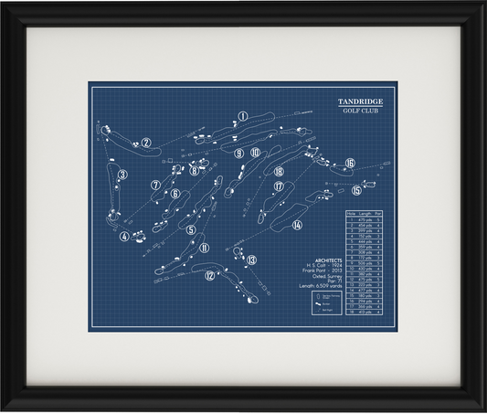 Tandridge Golf Club Blueprint (Print)