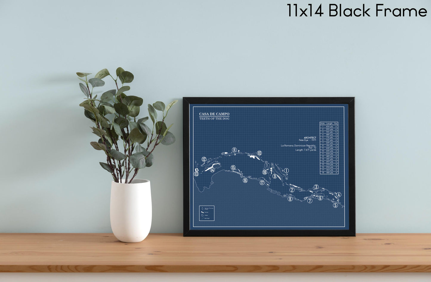 Teeth of the Dog Golf Course Blueprint (Print)