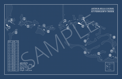 Arthur Hills Course at Fiddler's Creek Blueprint (Print)