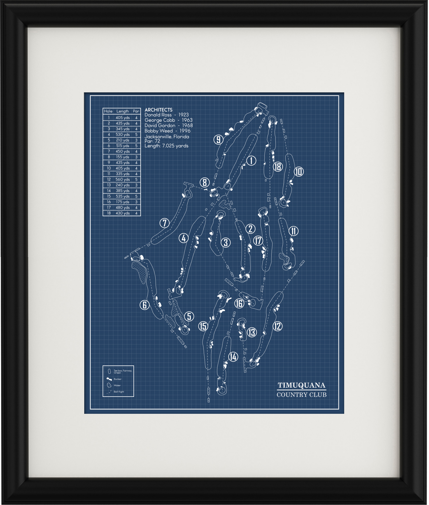 Timuquana Country Club Blueprint (Print)