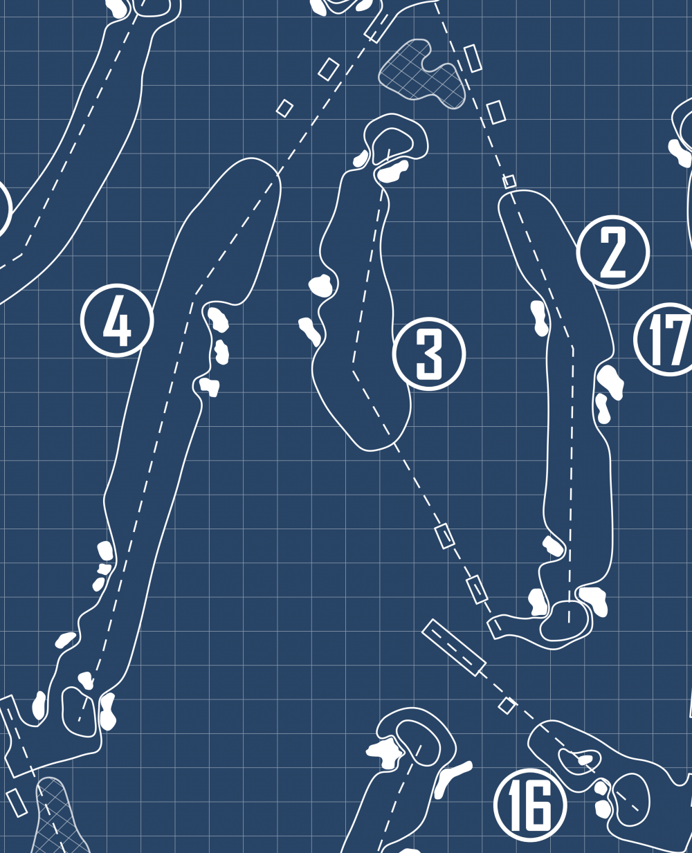Timuquana Country Club Blueprint (Print)