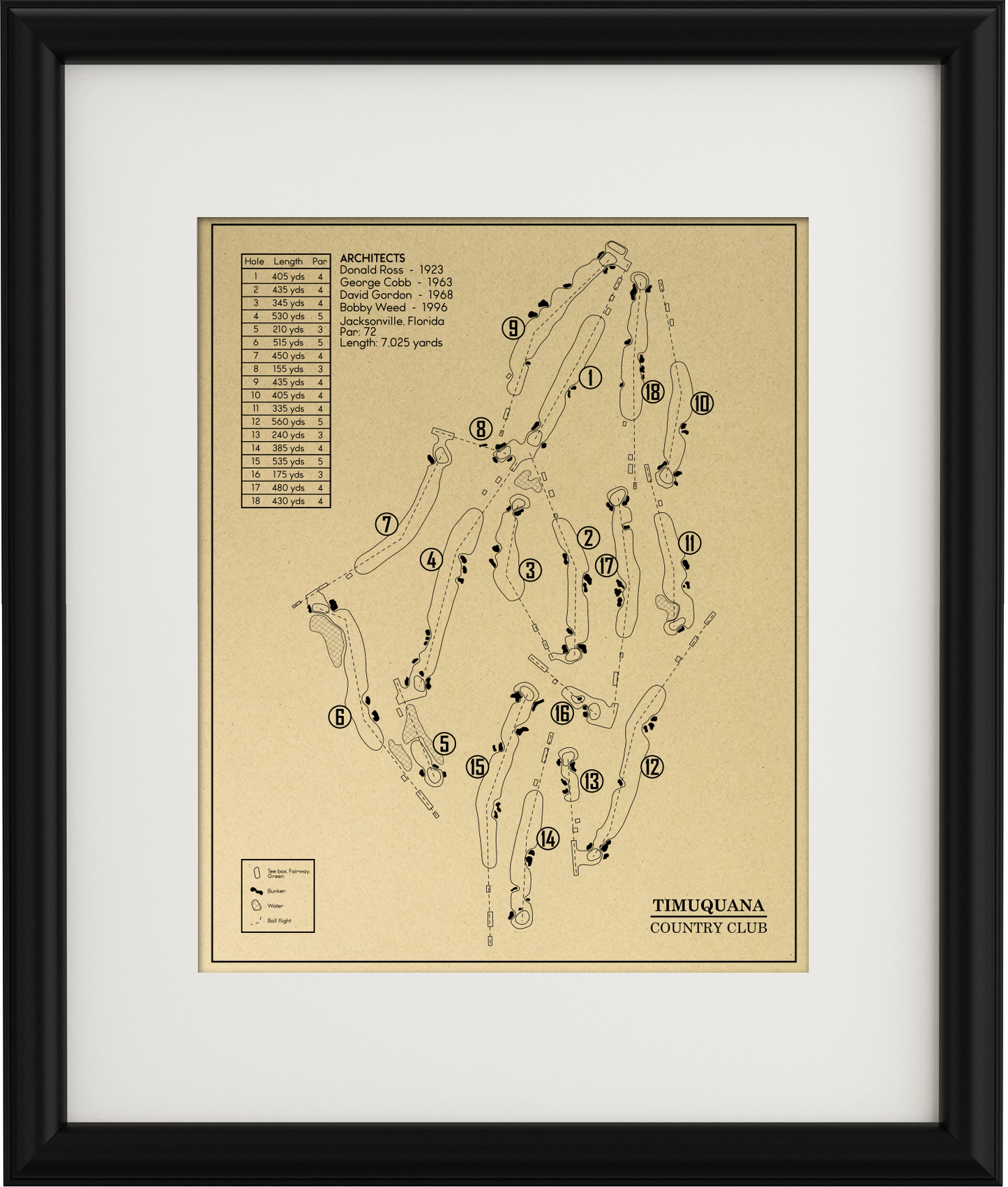 Timuquana Country Club Outline (Print)