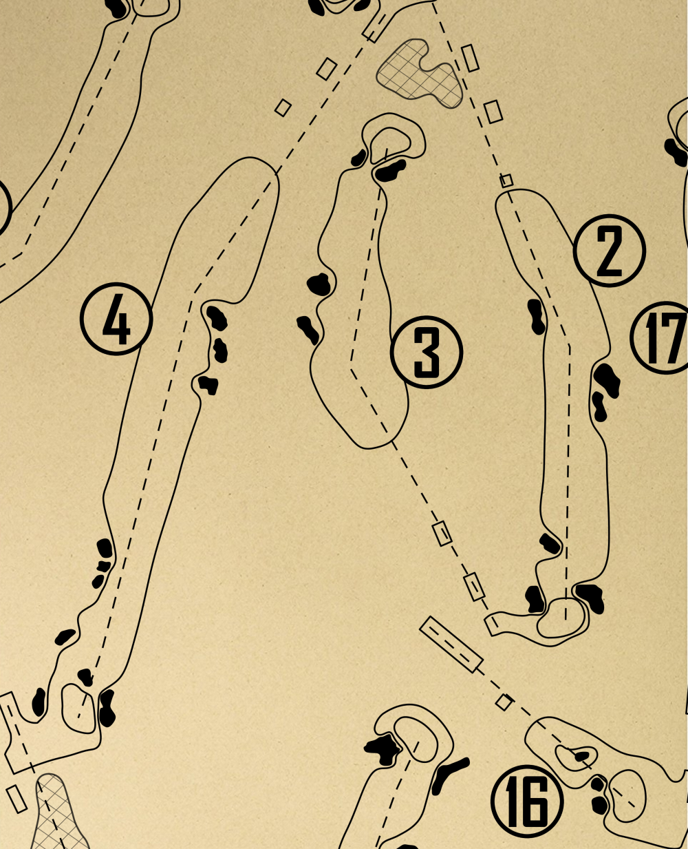 Timuquana Country Club Outline (Print)
