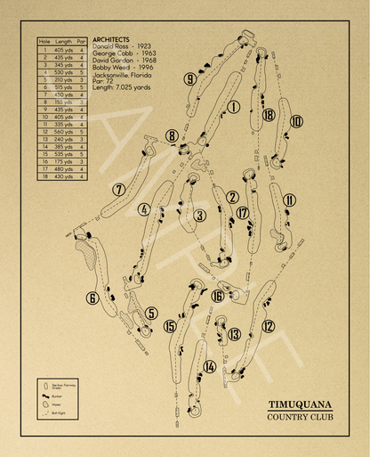 Timuquana Country Club Outline (Print)