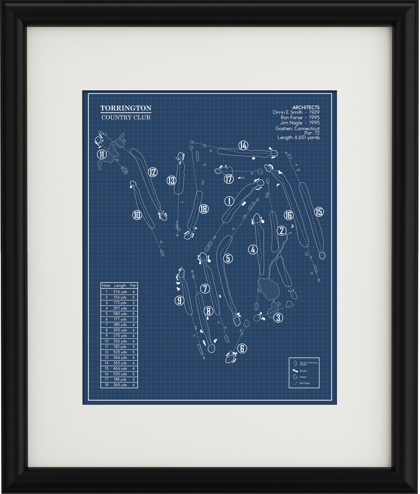 Torrington Country Club Blueprint (Print)