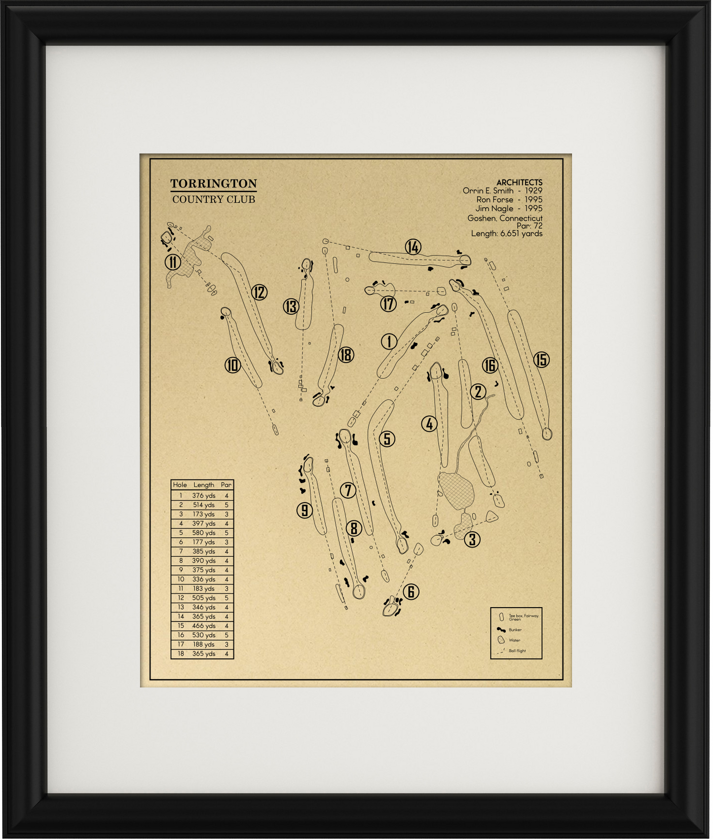 Torrington Country Club Outline (Print)