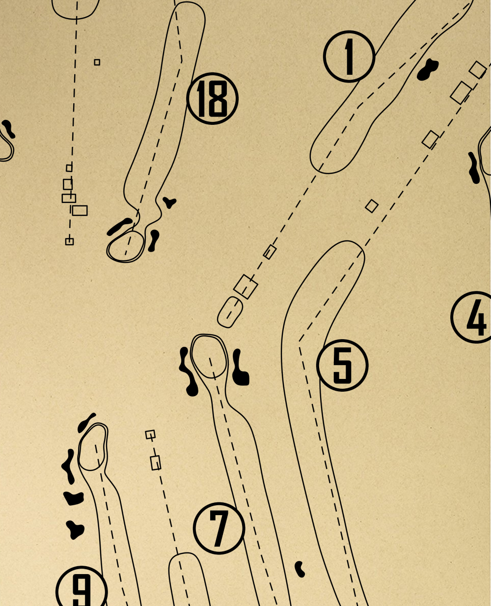 Torrington Country Club Outline (Print)