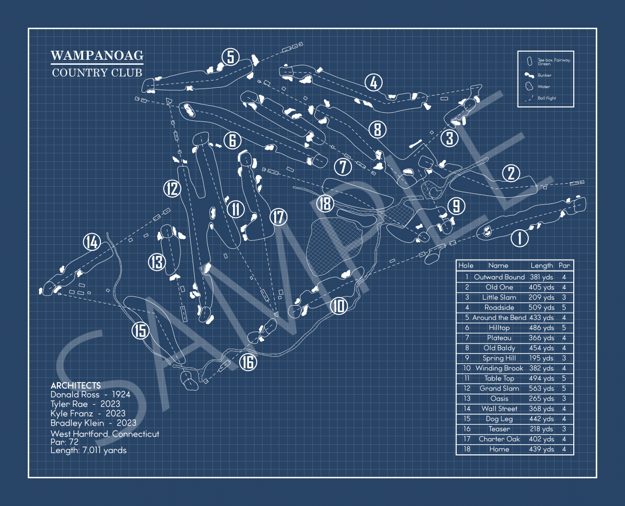 Wampanoag Country Club Blueprint (Print)
