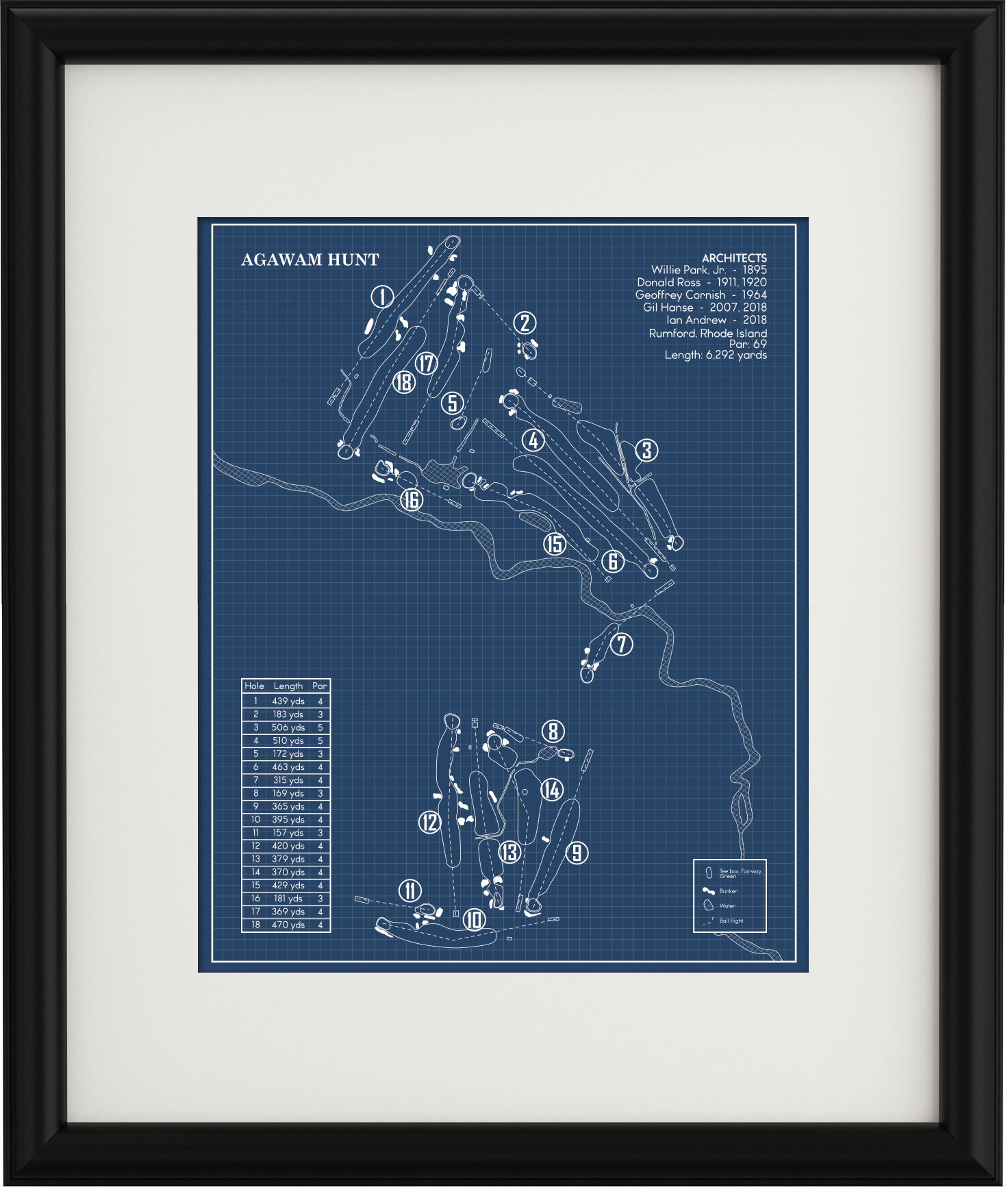 Blue Rant Frame Agawam Hunt Blueprint (Print) – GolfBlueprints