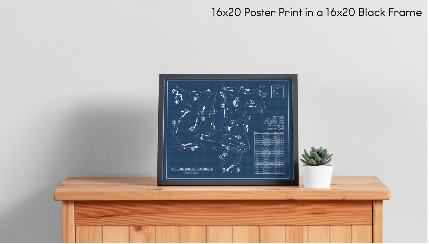 Ak-Chin Southern Dunes Golf Club Blueprint (Print)