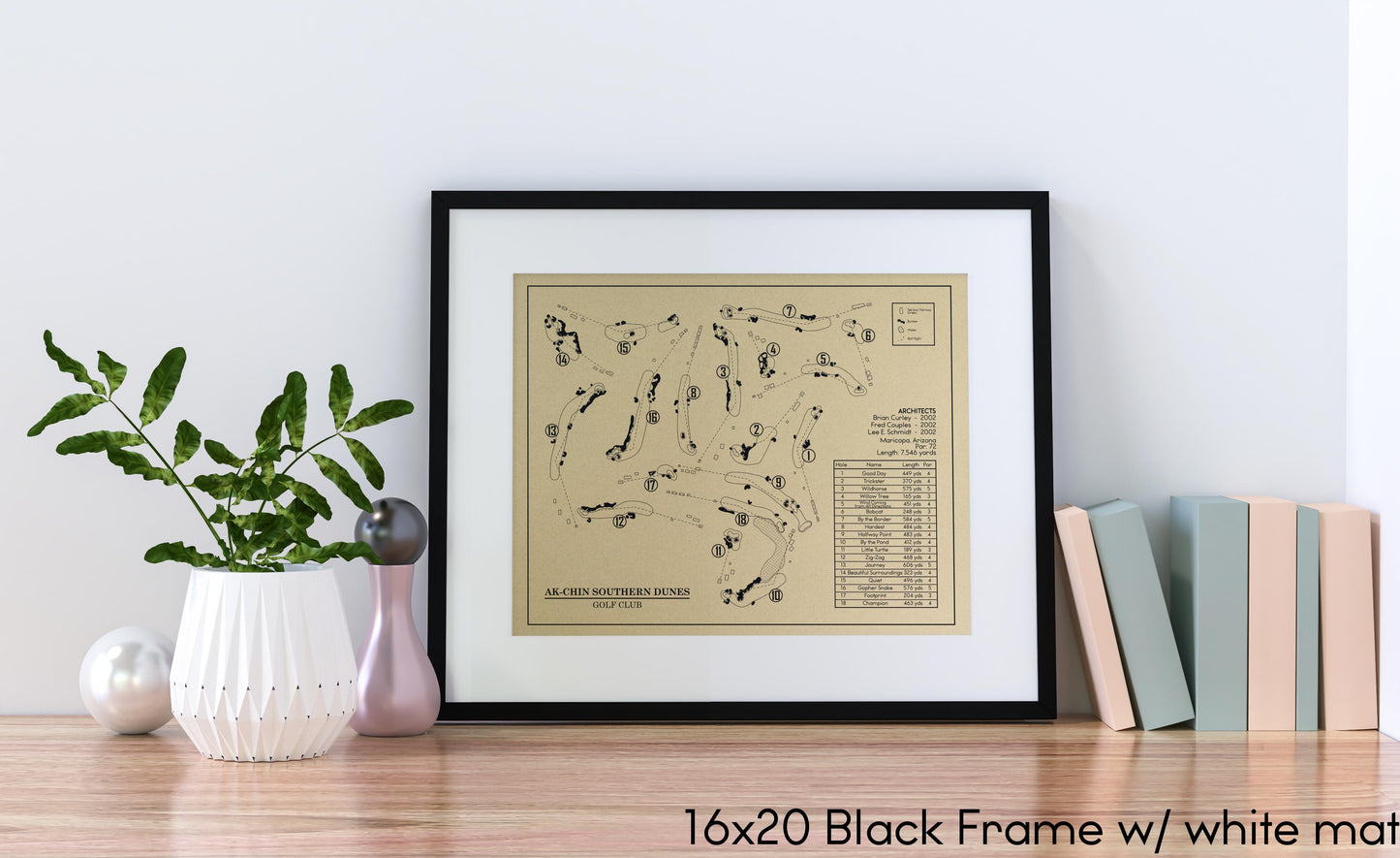 Ak-Chin Southern Dunes Golf Club Outline (Print)