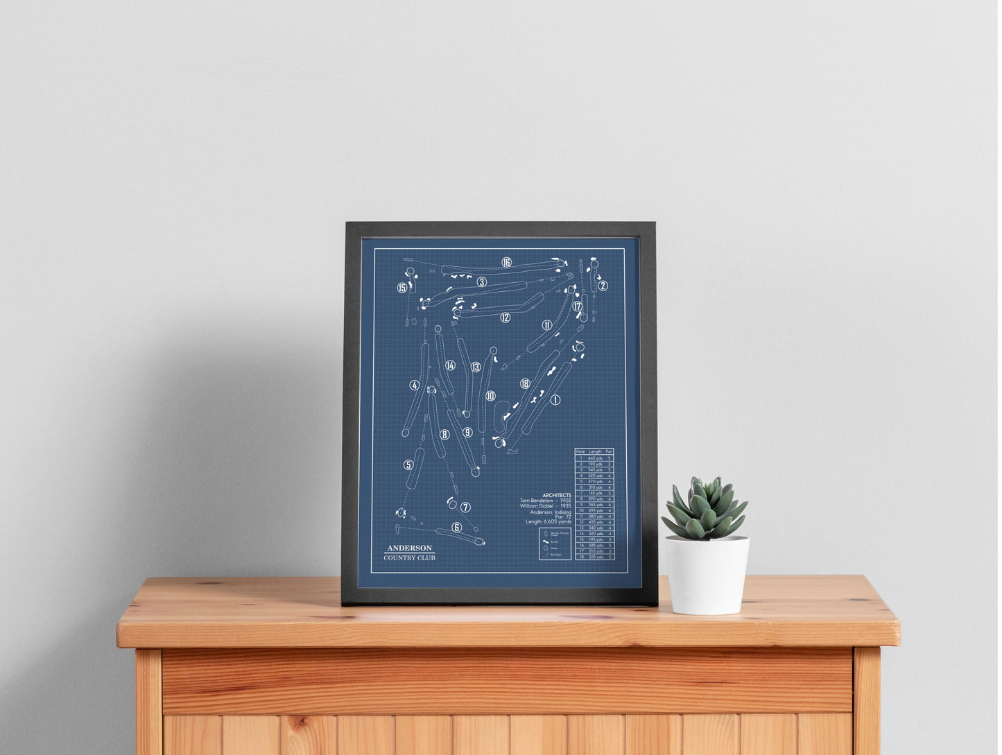 Anderson Country Club Blueprint (Print)