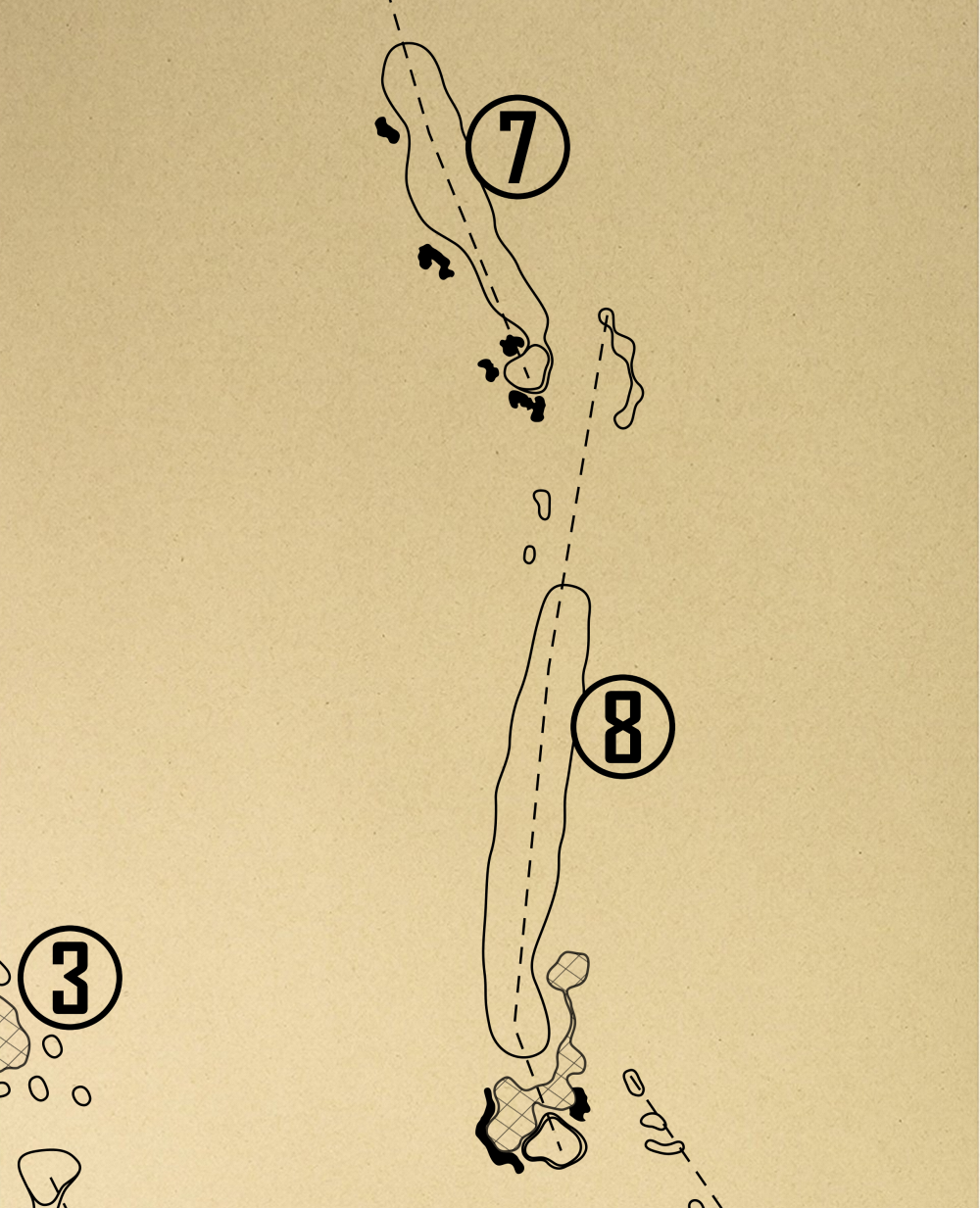 Aviara Golf Club Outline (Print)