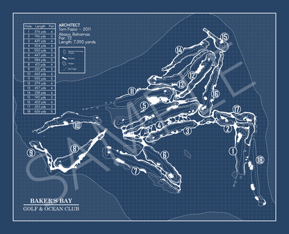 Baker's Bay Golf & Ocean Club Blueprint (Print)