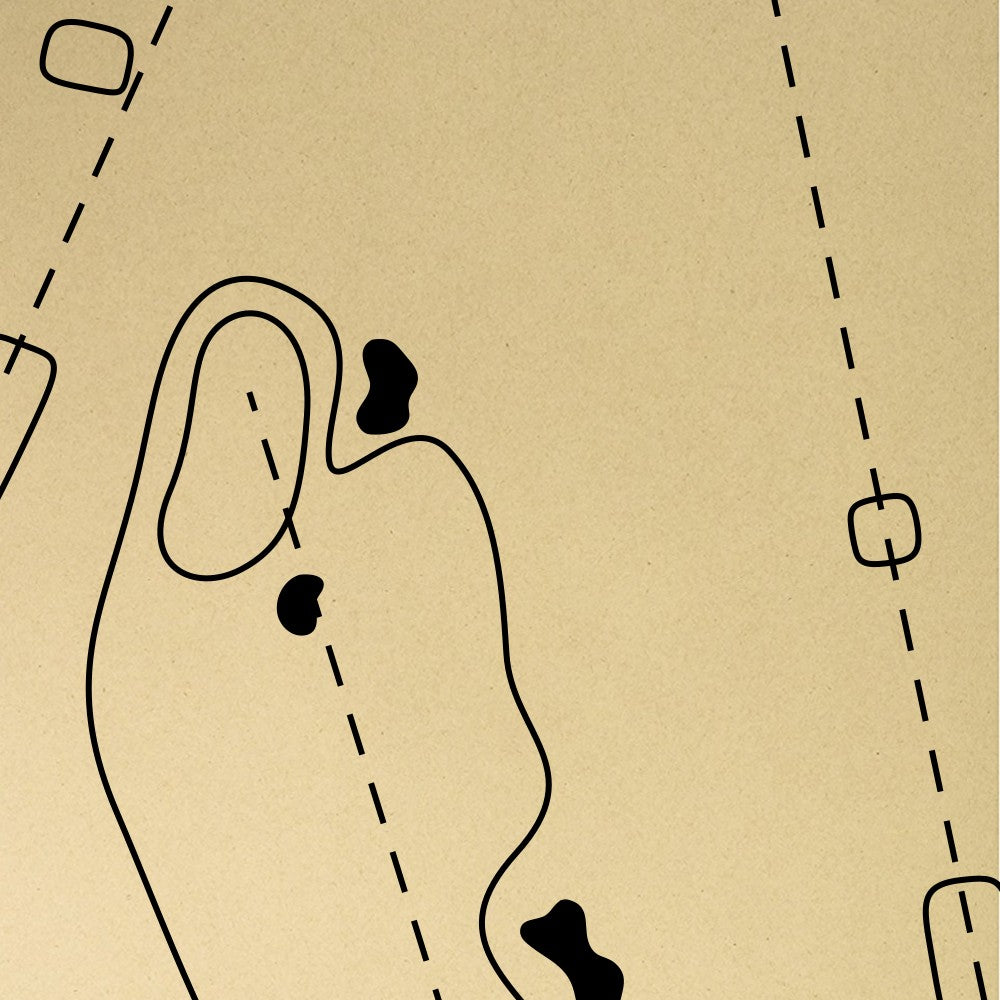 Ballindalloch Castle Golf Course Outline (Print)