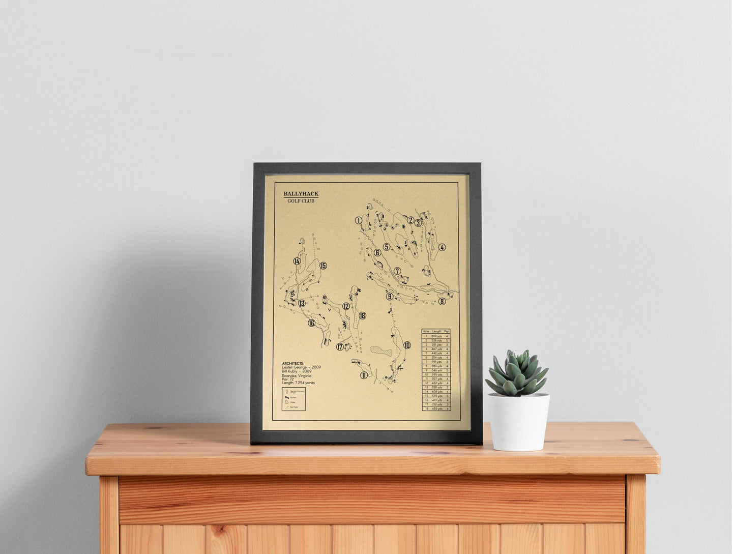 Ballyhack Golf Club Outline (Print)