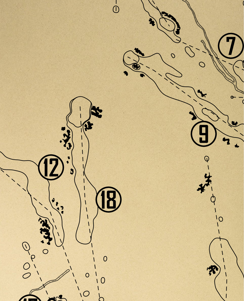 Ballyhack Golf Club Outline (Print)