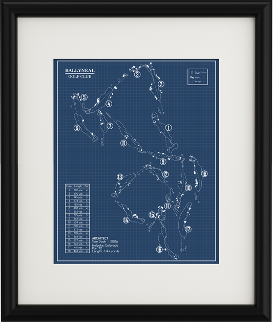 Ballyneal Golf Club Blueprint (Print)
