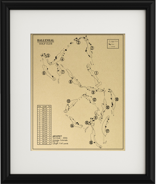 Ballyneal Golf Club Outline (Print)