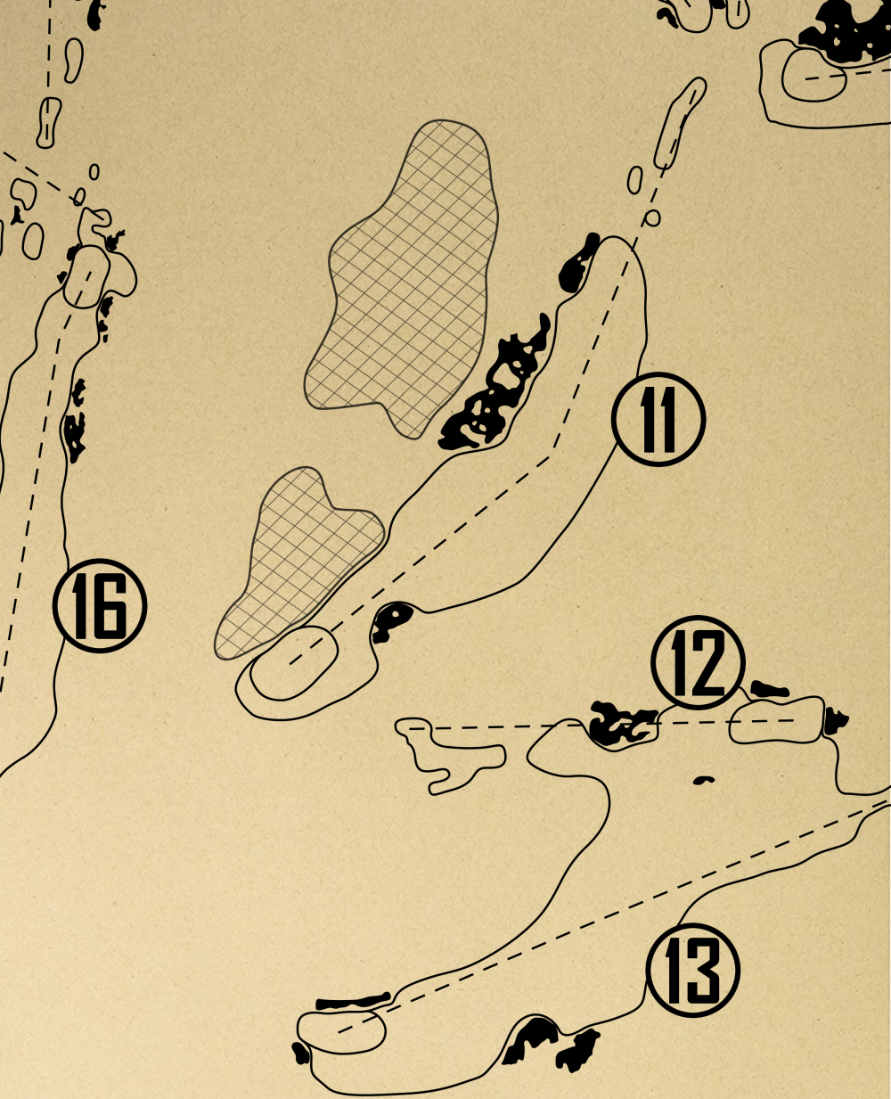 Bandon Trails Golf Course Outline (Print)