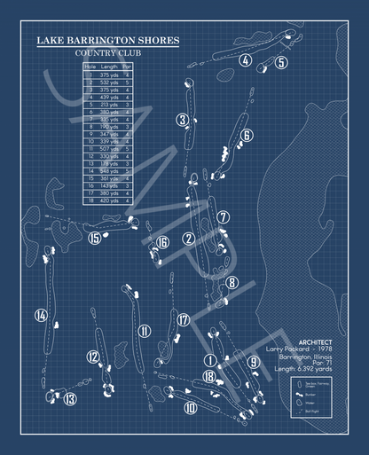 Lake Barrington Shores Country Club Blueprint (Print)