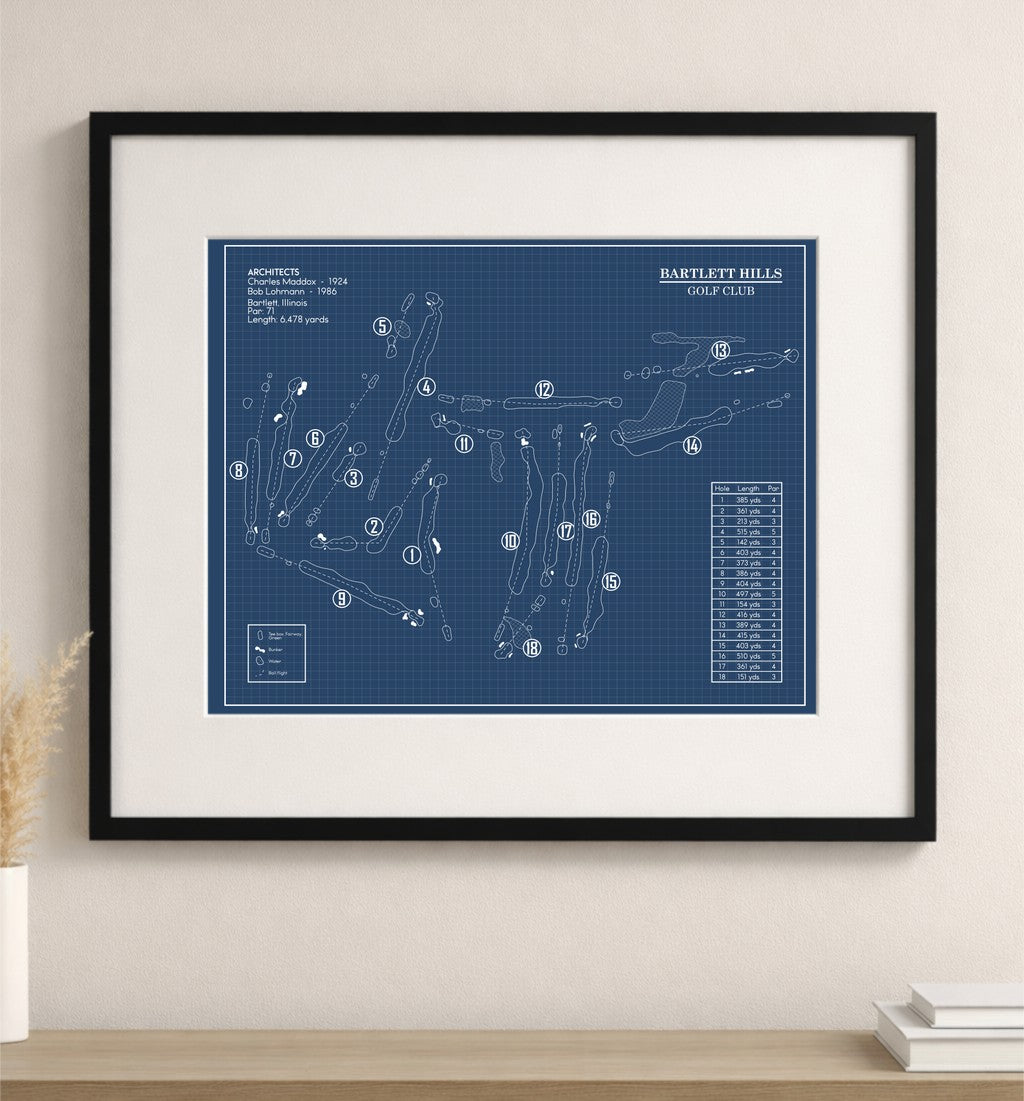 Bartlett Hills Golf Club Blueprint (Print)
