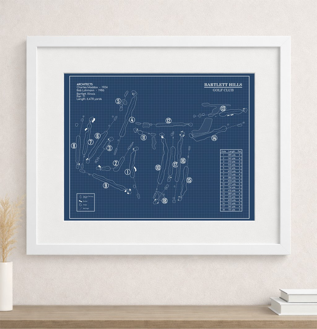 Bartlett Hills Golf Club Blueprint (Print)