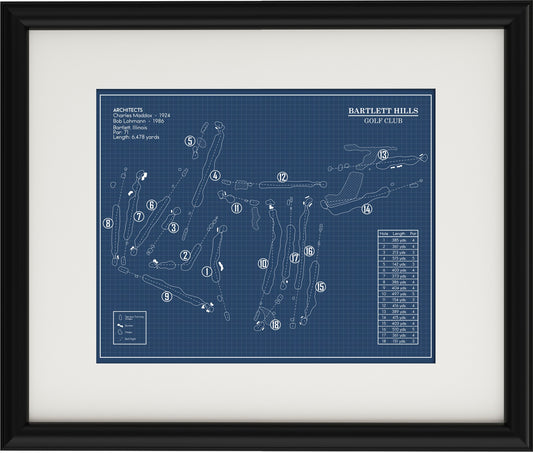 Bartlett Hills Golf Club Blueprint (Print)