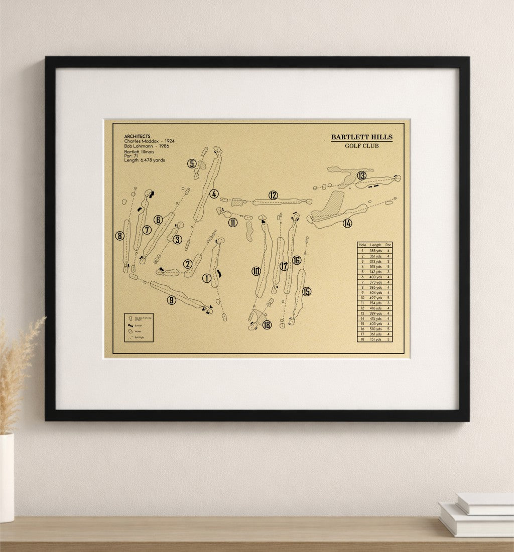 Bartlett Hills Golf Club Outline (Print)